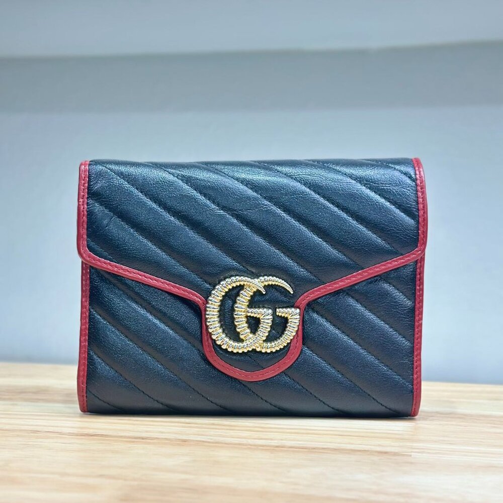 Gucci GG Logo Black Marmont Shoulder Bag Crossbody